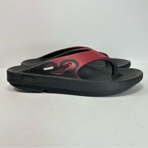 OOFOS OOriginal Recovery Slide Sandals Flip Flops Men's Size 10 Women's 12 Red